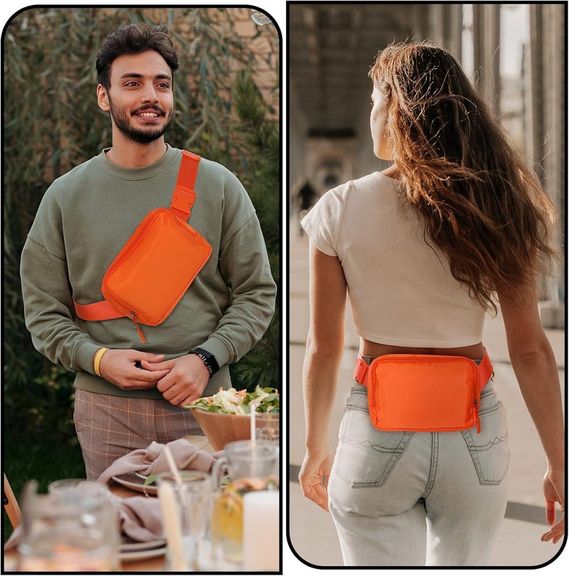 Joysoda Fanny Pack,Belt Bag,40 Inch Asjustable Strap Everywhere Belt Bag,for Women and Men Orange - Image 4